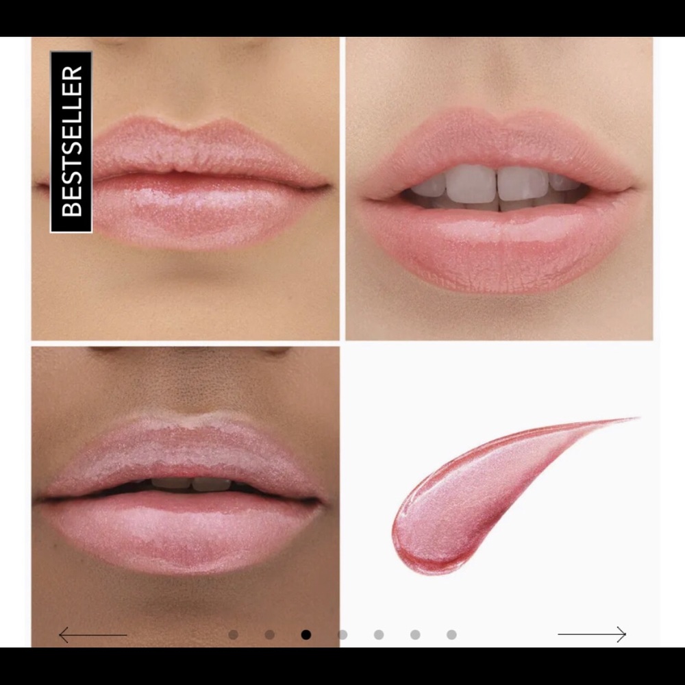 Haus Labs DIAMOND HEART LE RIOT LIP GLOSS translucent w pink Pearl vegan new box - Picture 3 of 4